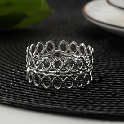 Кольцо для салфеток «Венок», 4.5×2 см, железо, серебристое
