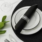 Кольцо для салфеток «Венок», 4.5×2 см, железо, серебристое - Фото 2