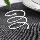 Кольцо для салфеток «Спираль», 4,5×4 см, цвет серебряный - фото 979352