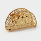 Салфетница декоративная «Птицы», 15×4×8.5 см, золотистая - Фото 2