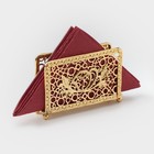 Салфетница «Сердца», декоративная, 14×9.5×4 см, золотистая - Фото 1