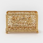 Салфетница «Сердца», декоративная, 14×9.5×4 см, золотистая - Фото 3