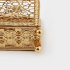 Салфетница «Сердца», декоративная, 14×9.5×4 см, золотистая - Фото 5