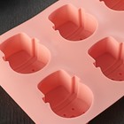 Форма силиконовая для выпечки Доляна «Новый год. Снеговик», 25×16,5 см, 6 ячеек, цвет МИКС - Фото 2