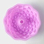 Форма для выпечки Доляна «Ромбовидная», силикон, d=23 см, внутренний d=21 см, розовая - Фото 4