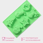 Форма для выпечки Доляна «Новый год», силикон, 27×17×2 см, 6 ячеек, зелёная - Фото 2