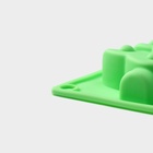 Форма для выпечки Доляна «Новый год», силикон, 27×17×2 см, 6 ячеек, зелёная - Фото 5