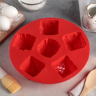 Форма силиконовая для выпечки Доляна «Дом», 26×26 см, 6 ячеек (6,5×6,5×3,5 см), цвет МИКС - Фото 2