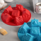 Форма силиконовая для выпечки Доляна «Дом», 26×26 см, 6 ячеек (6,5×6,5×3,5 см), цвет МИКС - Фото 4