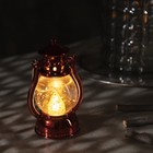 Светодиодная фигура «Красный фонарь» 8 × 12 × 6 см, пластик, батарейки AG13х3, свечение тёплое белое - фото 2355636