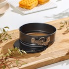 Форма для выпечки Доляна «Элин. Круг», 14×4.5 см, разъёмная, антипригарное покрытие, чёрная - Фото 3