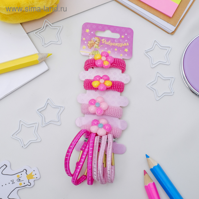 Набор резинок для волос "Цветик",10шт,василёк - Фото 1