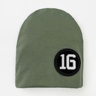 Двухслойная шапка 16, (НФ-00022679), хаки, р-р 46-50 см - Фото 2