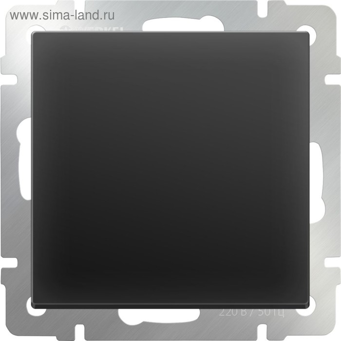 Выключатель одноклавишный  WL08-SW-1G, цвет черный - Фото 1