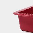 Форма для выпечки Доляна «Рулет», силикон, 27×11×6 см, внутр.размер 22.5×9×6 см, бордовая - Фото 5