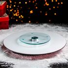 Подставка стеклянная для торта вращающаяся Доляна «Новый год», d=32 см - Фото 3