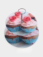 Этажерка-фруктовница круглая Доляна «Маффин», 2 яруса, d=25/20 см, стекло - Фото 2