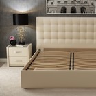 Кровать «Ла Скала» без ПМ, 140×200 см, экокожа, цвет ванильное суфле - Фото 3
