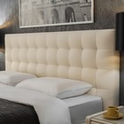Кровать «Ла Скала» без ПМ, 140×200 см, экокожа, цвет ванильное суфле - Фото 4