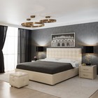 Кровать «Ла Скала» с ПМ, 140×200 см, экокожа, цвет ванильное суфле - Фото 1