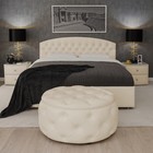 Кровать «Пальмира» без ПМ, 140×200 см, экокожа, цвет ванильное суфле - Фото 2