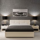 Кровать двуспальная «Птичье гнездо», с мягким изголовьем, 1800×2000 мм, экокожа, цвет ванильный суфле - Фото 2