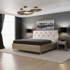 Кровать «Монблан» с ПМ, 140×200 см, экокожа, цвет ванильное суфле - Фото 1