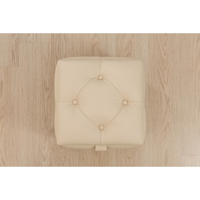 Пуф «Алеро», квадратный с ПМ, 450×450×385 мм, экокожа, цвет nice beige - фото 1875969384