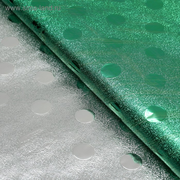 Плёнка с металлизированная "Короны", цвет зеленый, 50 х 70 см - Фото 1