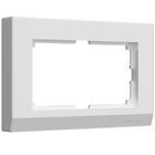 Рамка для двойной розетки  WL01-Frame-01-DBL, цвет белый, материал стекло - Фото 2