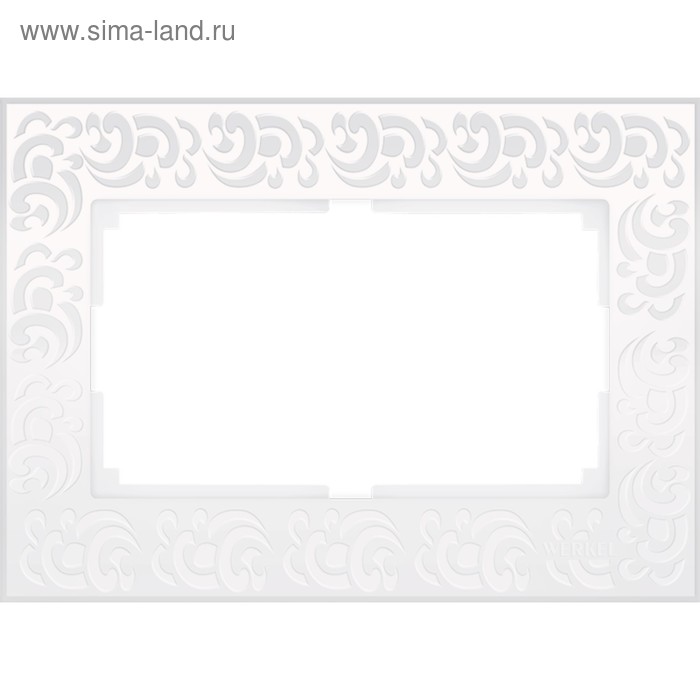 Рамка для двойной розетки  WL05-Frame-01-DBL-white, цвет белый - Фото 1