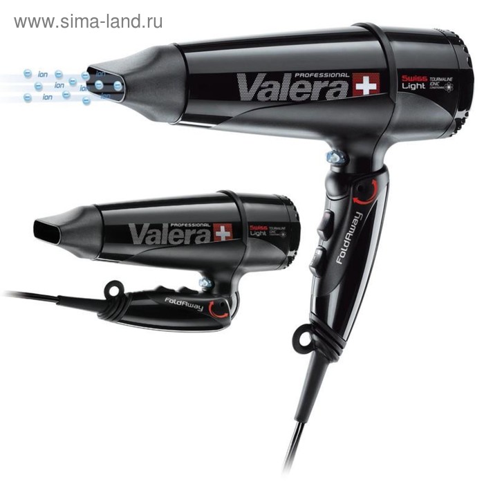 Фен Valera SL 5400T Swiss Light 5400 FOLD AWAY, 2000 Вт, 6 режимов, ионизация, шнур 3 м - Фото 1