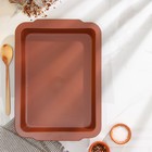 Противень Доляна «Шоко», 43×31×4,5 см, антипригарное покрытие, цвет коричневый - Фото 2