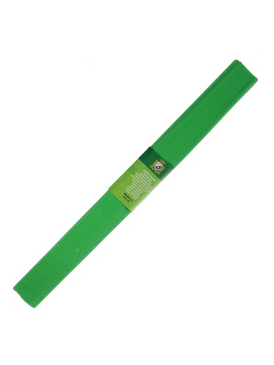 Бумага крепированная 50×200 см, в рулоне, 32 г/м², зелёная