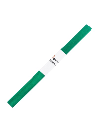 Бумага крепированная 50×200 см, в рулоне, 32 г/м², зелёная