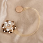 Подхват для штор «Цветок перламутровый», d=5.5 см, цвет молочный, золотой - Фото 2