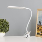 Лампа настольная RISALUX «Офисный белый», светодиодная, на прищепке, от USB, 11×7.5×60.5 см - Фото 2