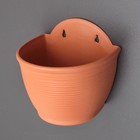 Кашпо настенное 0,85 л «Гортензия», цвет терракот - Фото 1