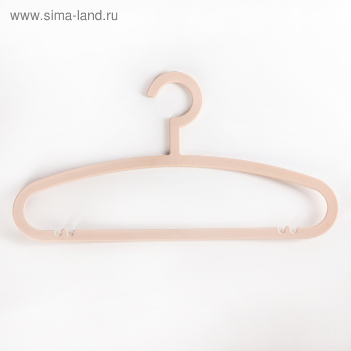 Плечики - вешалки для одежды Доляна «Уют», размер 46-48, цвет бежевый - Фото 1