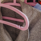 Плечики - вешалки для одежды Доляна «Уют», размер 46-48, цвет розовый - Фото 3