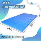 Мат, 200х100х5 см, цвет синий - фото 8724794