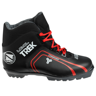 Ботинки лыжные TREK Level 2 NNN ИК, цвет чёрный, лого красный, размер 40