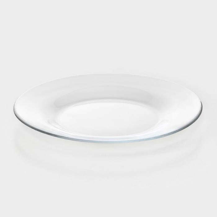 Набор тарелок стеклянный Invitation, d=19,5 см, 6 шт, цвет прозрачный - фото 1927411485