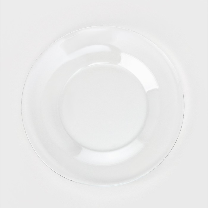 Набор тарелок стеклянный Invitation, d=19,5 см, 6 шт, цвет прозрачный - фото 1927411487