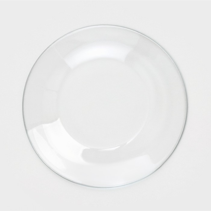 Набор тарелок стеклянный Invitation, d=19,5 см, 6 шт, цвет прозрачный - фото 1927411488