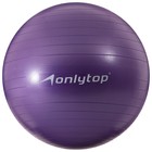 Фитбол ONLYTOP, d=65 см, 900 г, антивзрыв, цвет фиолетовый - Фото 3