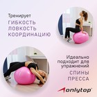 Фитбол ONLYTOP 75 см, 1000 г, плотный, антивзрыв, цвет розовый - фото 8414904