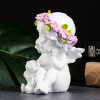 Фигура "Ангелочек с медведем" белый 9х9х13см - фото 24594547