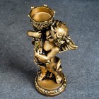 Подсвечник "Ангелочек" в правой руке, золото, 14х8х22 см, для свечи d=4 см - фото 9554973