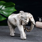 Фигура "Слон" серебро 18х9х13см - фото 8415068